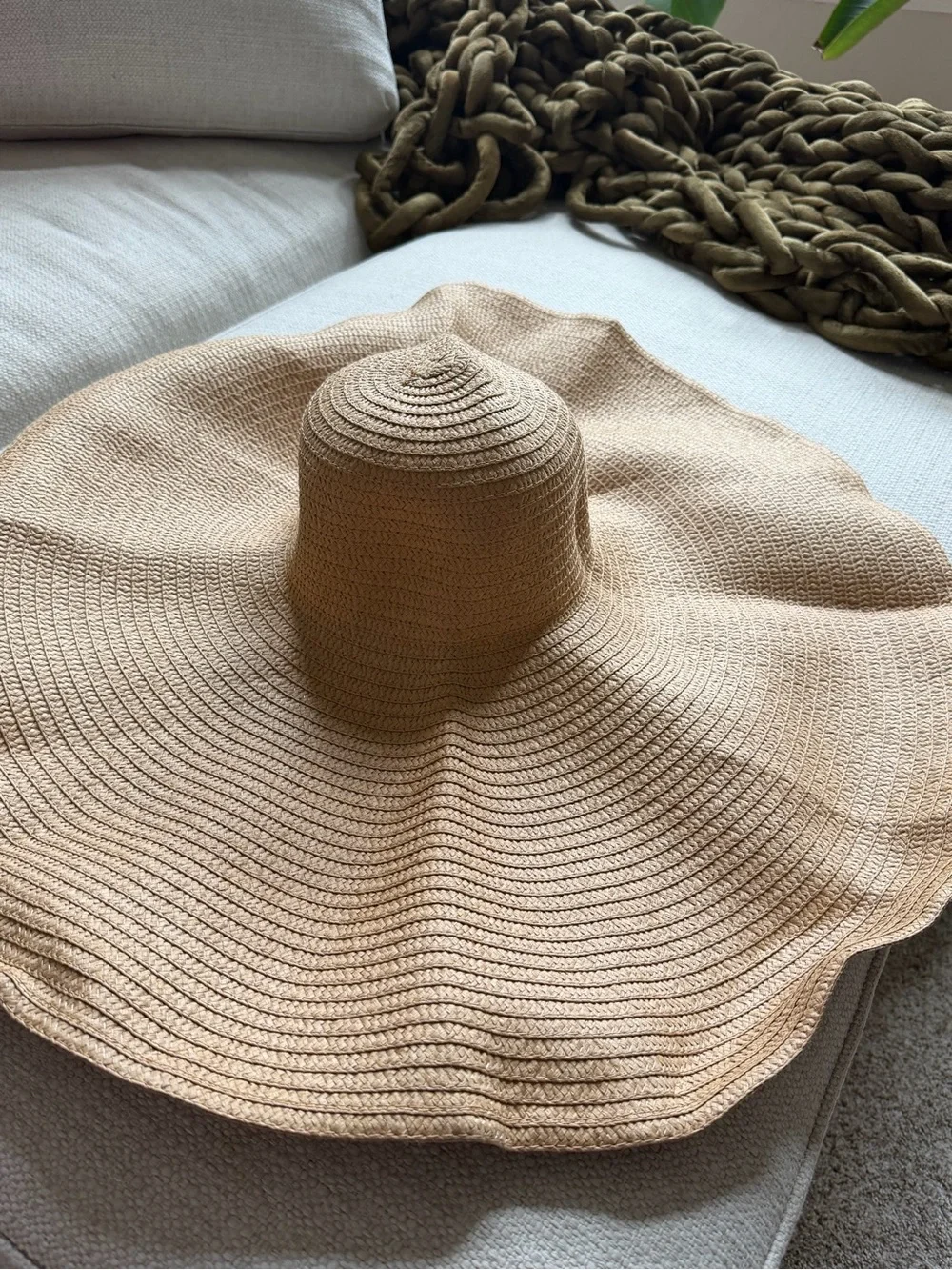Packable Floppy Straw Sun Hat - Natural Beige